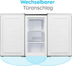 Heinrich´s Gefrierschrank 61Liter -18°C Freezer, 3x Gefrierschublade, 7 Stufen Temperaturregler, Airflow, wechselbarer Türanschlag weiß