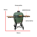 Kobe Kamado Holzkohlegrill Professional XXL, 26, 138x87x115cm