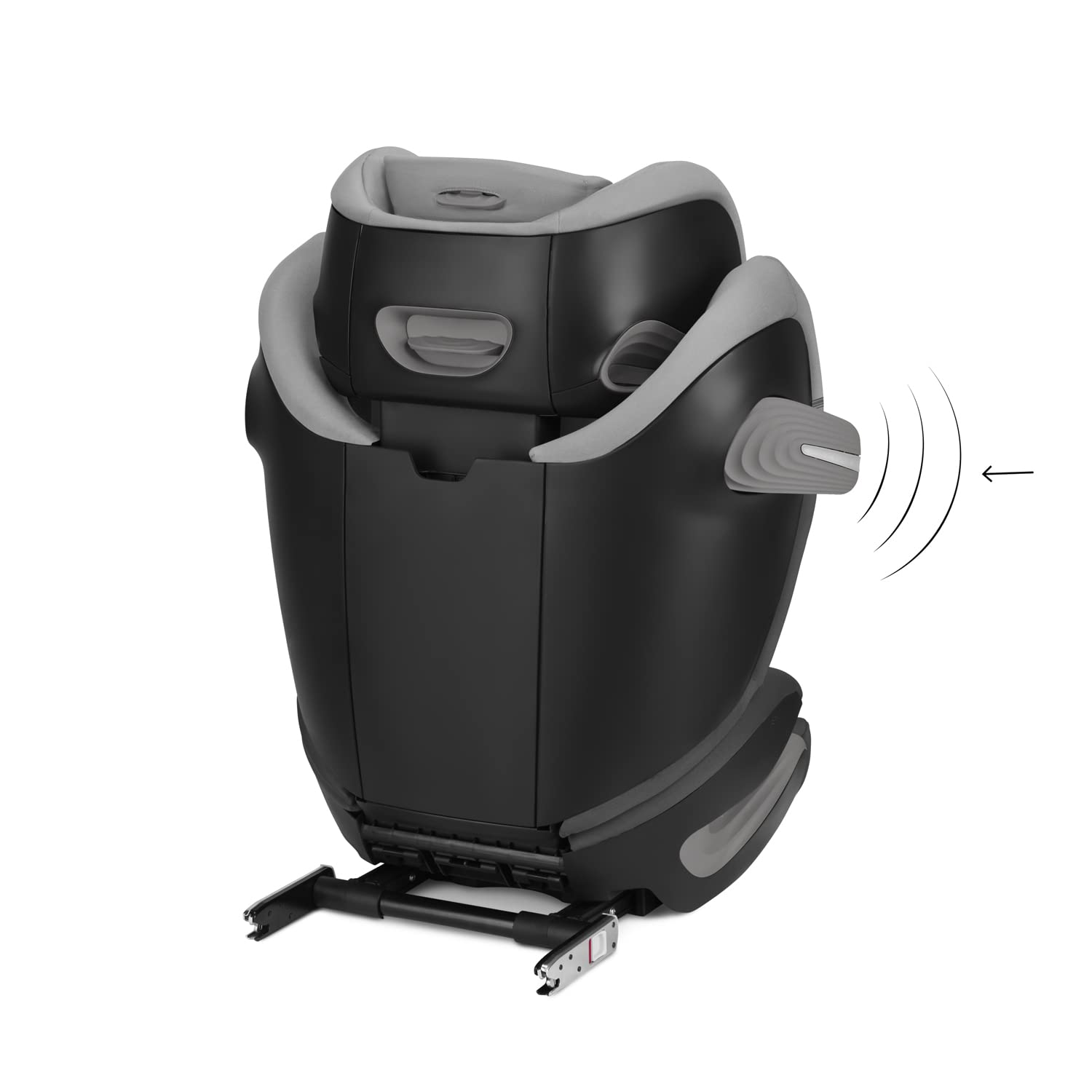 CYBEX Gold Kindersitz Solution S2 i-Fix, Für Autos mit und ohne ISOFIX, 100 - 150 cm, Ab ca. 3 bis 12 Jahre (15 - 50 kg), Lava Grey