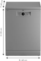 Beko BDFN26420W b300 freistehender Geschirrspüler, unterbaufhig, Platz für 14 Magedecke, Pro Inverter Motor, TrayWash, HygieneIntense, 6 Programme, WaterSafe+, Wei