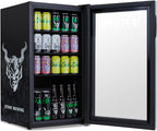 Getränkekühlschrank | Freistehender Kühlschrank für 126 Dosen mit Glastür mit Scharnier rechts | Mini-Getränkekühlschrank, perfekt für Bier, Wein, Limonade und kühlere Getränke