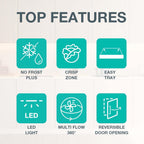 Gorenje N 619EAW4 Kühl-Gefrier-Kombination / LED Display / 186 cm / 300 l / NoFrostPLus / Gemüsefach mit Feuchteregler / FastFreeze / weiß