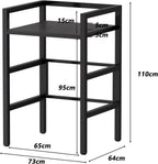 MSFE Regal über Waschmaschine,Höhenverstellbarer Wäschetrocknerständer,Lagerregal über der Waschmaschine, Tragfähigkeit 350 kg,für Waschmaschine und Trockner,73 * 64 * 110cm,Patentiertes Produkt