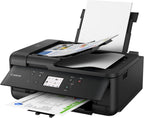IC-Office TR7650 Farbtintenstrahl Multifunktionsdrucker 4-in-1 (Drucken, Kopieren, Scannen, Faxen, ADF, WLAN, AirPrint) schwarz + 10 XXL Tintenpatronen