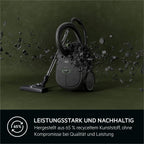 AEG CLEAN 6000 AB61C2DB Staubsauger mit Beutel / hohe Saugleistung / inkl. Polsterdüse / 50 % Recyclingkunststoff / ideal für Haustierbesitzer / Reinigen von Polstern / 12 m Kabel / 750 W / Blau