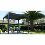 Metalcraft Pergola mit Gitterdach, 3x3m, handbetrieben, anthrazit
