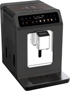 Krups Evidence One Kaffeevollautomat mit Milchschlauch, 12 Getränke, 2-Tassen-Funktion, Farbdisplay, Kaffeemaschine, TÜV-Siegel, Schwarz, EA895N10, Meteor Graphit