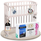 babybay Original Beistellbett aus massivem Buchenholz / kompakt & verwandelbar / Kinderbett Höhe stufenlos verstellbar & umweltfreundlich / mitwachsendes Babybett (weiß lackiert) / inkl. Matratze