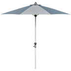 Outsunny Sonnenschirm 2,7 m Dunkelgrau mit Kurbel & UV-Schutz