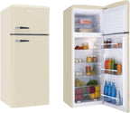 Amica KGC 15632 T Retro Kühl-/Gefrierkombination / Ice Blue (Türkis) / 144cm (H) x 55cm (B) x 62cm (T) / Retro-Design / Kühlschrank mit Gefrierfach