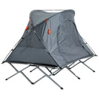 Outsunny Campingbett mit Zelt & Luftmatratze für 2 Personen, 200×146×159 cm, Grau