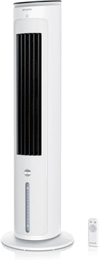 Brandson - Turmventilator mit Wasserkühlung - Preisträger 2025 - Verdunstungskühler - Luftkühler - Ventilator - mobile Klimaanlage ohne Abluftschlauch - 5 in 1 - leise - 4,6 L Wassertank - weiß