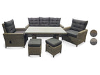 Alu-Luxus Dining-Set »Asti«, 6-teilig