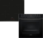 Siemens EQ522IA01, Einbauherd-Set, Bestehend aus HE517GBS4 Herd, 60 x 60 cm, 3D Heißluft, Selbstreinigung, Clip Auszug & EI645CFB6E Induktionskochfeld, Bräterzone, powerBoost, Edelstahl Rahmen