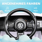 AIYAPLAY Kinder Elektroauto 12V mit Fernbedienung Weiß