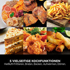 Ninja Heißluftfritteuse MAX PRO, 6,2 L, ölfrei, große Schublade, Rösten, Backen, Air Fry, Antihaftbeschichtet, Spülmaschinenfester Korb & Crisper Gittereinsatz, Silikonzange, Schwarz/Kupfer, AF180EUCP