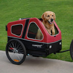 Doggyhut S-Line XL Hundeanhänger & Hundebuggy mit Federung 2 in 1 Hunde Fahrradanhänger Jogger gefedert bis 45 kg