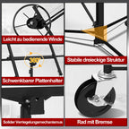 Sonnewelt Plattenheber klappbar 140 cm-350 cm Arbeitshhe Hhenverstellbar 68kg