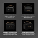 Marshall Kilburn II Bluetooth Tragbarer Wasserabweisend Lautsprecher, Kabelloser - Schwarz und Messing