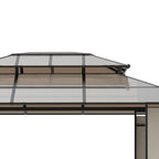 Outsunny Gartenpavillon Polycarbonat-Dach UV-Schutz Outdoor