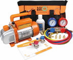 BACOENG Vakuumpumpe klimaanlage Set für HVAC/Auto AC Kältemittelaufladung, Klimaanlage Auto Befüllen Set Ideal für R134A R410A R407C R32