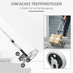 Durhand Treppensteiger Sackkarre 6 Räder faltbar Aluminium
