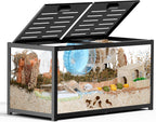 BUCATSTATE Hamsterkäfig 3,0: Metall Rattenkäfig Kleintierkäfig Groß Stapelbar mit Einfacher Montage 120L x 60W x 62H cm für Nager, Mäuse, Zwerghamster (0,72m², Weiß)