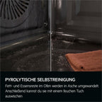 AEG Einbaubackofen – Serie 5 Ringheißluft: Gleichmäßige Garergebnisse auf 3 Ebenen – Pyrolyse Selbstreinigung – 25 Automatikprogramme – LED-Touchdisplay – Schnellaufheizung – Schwarz – BPE53516AB