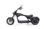 Mangosteen M1P Elektro-Chopper in Mattschwarz – 2000W Bürstenloser Motor, 60 km/h Hchstgeschwindigkeit