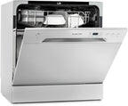 Klarstein ia 8 - Spülmaschine, Geschirrspüler, Freistehend, Teilintegriert, F, 55 cm breit, 8 Maßgedecke, 6 Programme, Aquastop, silber