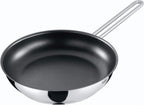 Silit Toskana Topfset induktionsgeeignet 10-teilig, Kochtopf Set mit Glasdeckel, Induktionskochtöpfe, Milchtopf, Dämpfer, Pfanne, Edelstahl teilmattiert, Induktions Töpfe Set unbeschichtet