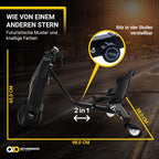 Actionbikes Motors Kinder Elektro Driftscooter | 𝟐𝟓𝟎 Watt Motor - Drift Cart 360°- 3 Geschwindigkeitsstufen - LED-Beleuchtung - Sitz verstellbar - Bluetooth - Drift Kart - Drift Auto (Space Purple)