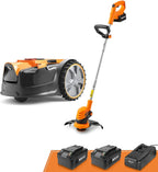 LawnMaster VBRM16 OcuMow Mhroboter für geeignet für bis zu 100 qm-Selbstfahrender Rasenmher Roboter mit MX 24V 4.0Ah Lithium-Ionen Akku Ohne Kabel