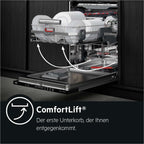 AEG Vollintegrierter Geschirrspüler 60cm, Spülmaschine Serie 7000: mit Glasschutz, Energieklasse A, Besteckschublade, personalisierte Zeit-Steuerung, leise 41dB, ComfortRails, Wasserstopp, FSE7676AP