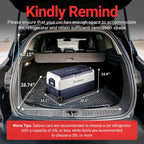 AAOBOSI Compressor Cool Box 36 L, Cool Box Car with WiFi App Control, 12/24 V and 100-240 V Electric Cool Box, up to -20 °C for Car, Truck, Boat, Motorhome, Camping, Double Zone