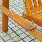 Outsunny Hollywoodschaukel Gartenschaukel 2-Sitzer mit Sonnendach Lärche