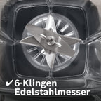 Bosch Standmixer VitaBoost MMBH6P6BDE, 6-Klingen-Edelstahlmesser, 2,5l Tritan-Mixbehlter, Stopfer, 6 Automatikprogramme, Rezeptbuch, BPA-frei, einfache Reinigung, 45,000 U/min, 1600 W, schwarz