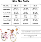 Glerc Missy 20 24 26 Zoll Mädchen City 6-Gang Hybrid Cruiser Fahrrad mit Weidenkorb für Jugend über 6-Jahre alt, mehrere Farben