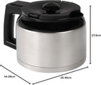 Melitta AromaFresh - Filterkaffeemaschine - mit Glaskanne - integriertes Mahlwerk - Timer Funktion - 10 Tassen - Pure Black
