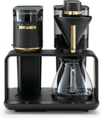 Melitta EPOS Kaffeemaschine mit Mahlwerk, schwarz-silber