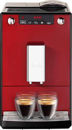 Melitta Solo - Kaffeevollautomat mit höhenverstellbarem Auslauf, kleine Kaffeemaschine mit abnehmbarem Wassertank, für z. B. Espresso oder Café Crème, silber