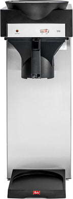 Melitta 20348 Filterkaffeemaschine mit Glaskanne, 1,8 l, Warmhalteplatte, 17M, Edelstahl/Schwarz ,