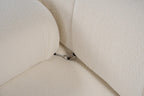 Bubble Beige L1 Ecksofa - Weiss