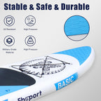 Premium-Stand-Up-Paddle-Board, Yoga-Board mit strapazierfähigem SUP-Zubehör und Tragetasche | Breiter Stand, Surf-Kontrolle, rutschfestes Deck, Leine, Paddel und Pumpe für Jugendliche und Erwachsene