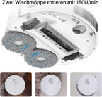 dreame L10s Pro Ultra Heat Roboter Staubsauger mit Automatische Moppreinigung mit heiem Wasser, Moppverlngerung, 7.000 Pa Saugkraft, Doppelte Mopp- und Bodenreinigung, Teppicherkennung