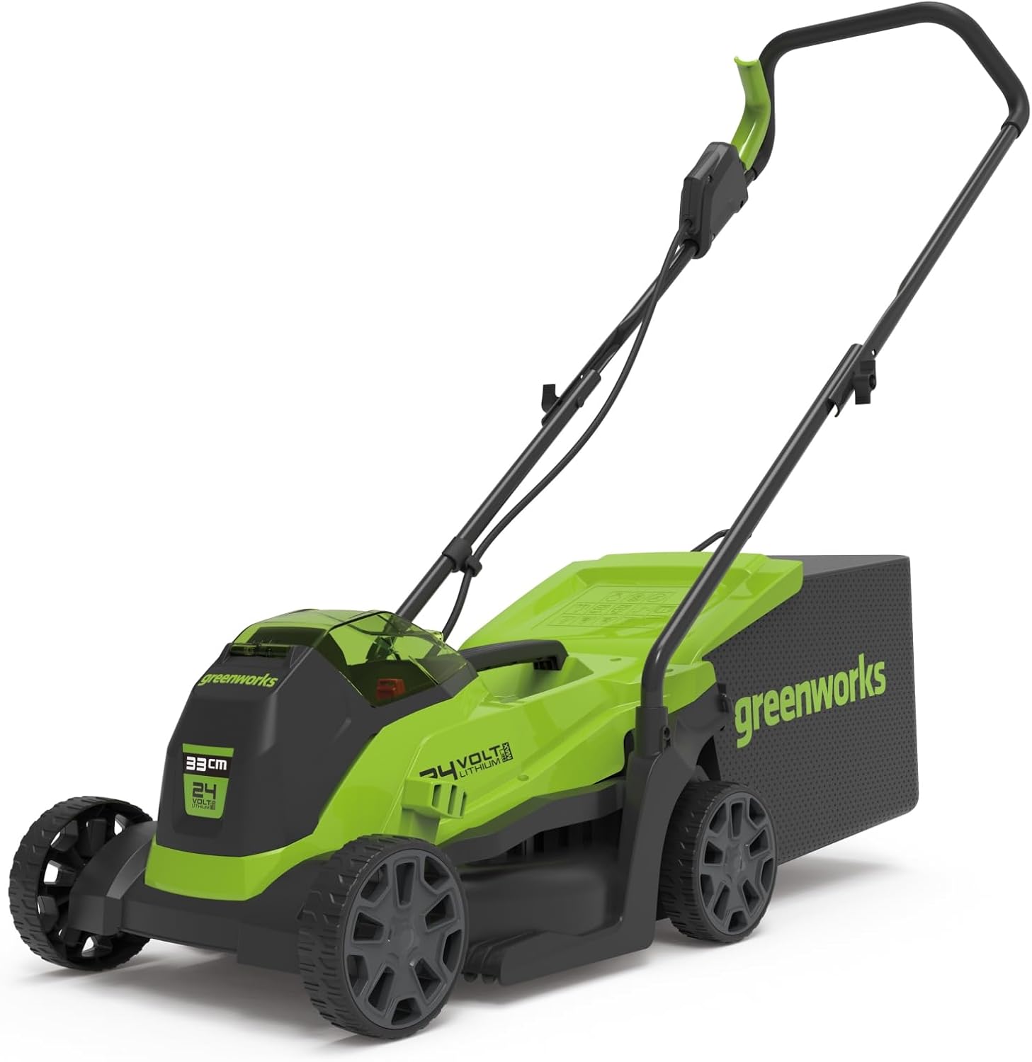 Greenworks 48V (2x24V) Selbstfahrender Akku Rasenmher für groe Flchen bis zu 480m, 46cm Schnittbreite, 55L Sack PLUS zwei 4Ah-Akkus und Doppelladegert GD24X2LM46SPK4X