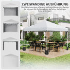 Outsunny Faltpavillon höhenverstellbar UV30+ mit Seitenwänden