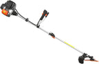 FUXTEC Benzin Motorsense FX-4MS131, Rasentrimmer mit 4-Takt-Motor, 320 mm Schnittkreis, ergonomischer Zweihandgriff, Notstop-Schalter, leichtgewichtig, inkl. Profi-Tragegurt/Messer/Faden