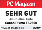 Canon PIXMA TS9550 Drucker Farbtintenstrahl Multifunktionsgerät DIN A4 A3 (Drucker A3, Scanner, Kopierer, 5 separate Tinten, WLAN, LAN, Print App, 2 Papierzuführungen, Duplexdruck) schwarz