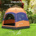 Outsunny Campingzelt Quick-Up 4-6 Personen doppelwandig Outdoor